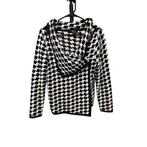 Style & Co. Houndstooth Open Front Cardigan Sweater Sz M - Picture 7 of 9